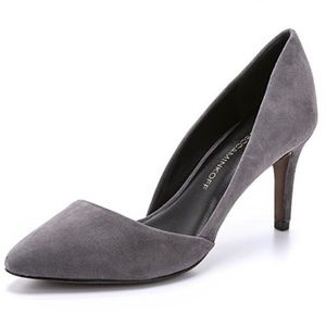 Gray suede Rebecca minkoff heels